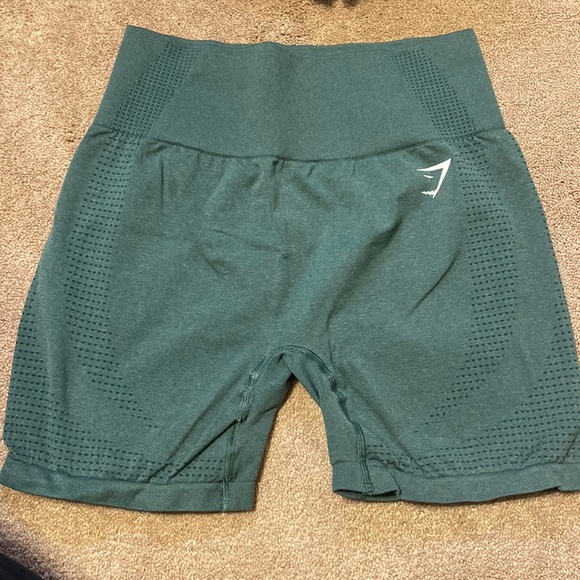 Gymshark - Forest Green Biker Shorts - Size Large - Picture 1 of 3